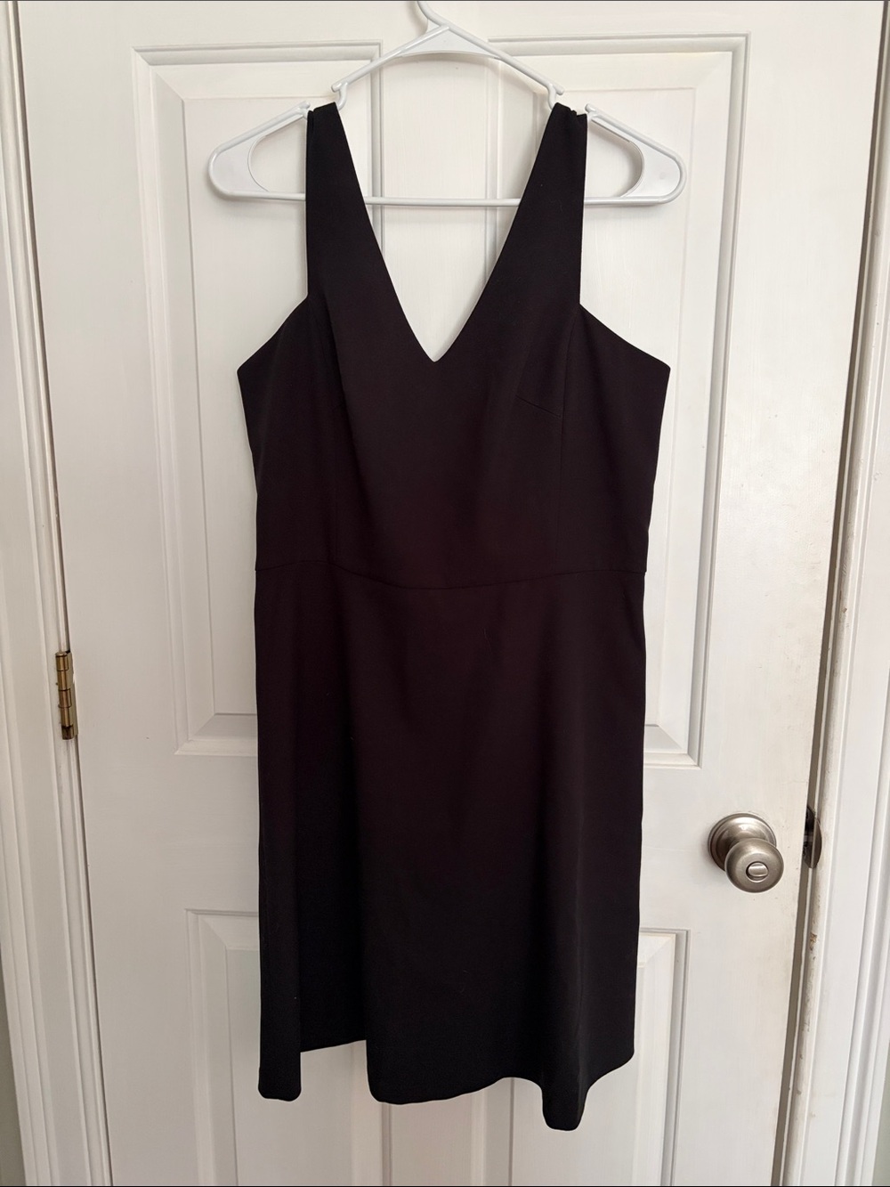 LOFT Black V-Neck Midi Dress